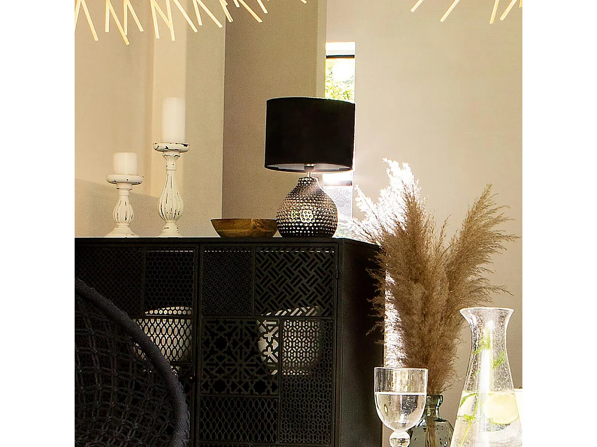 Lampe à poser en céramique martelée H 38 cm