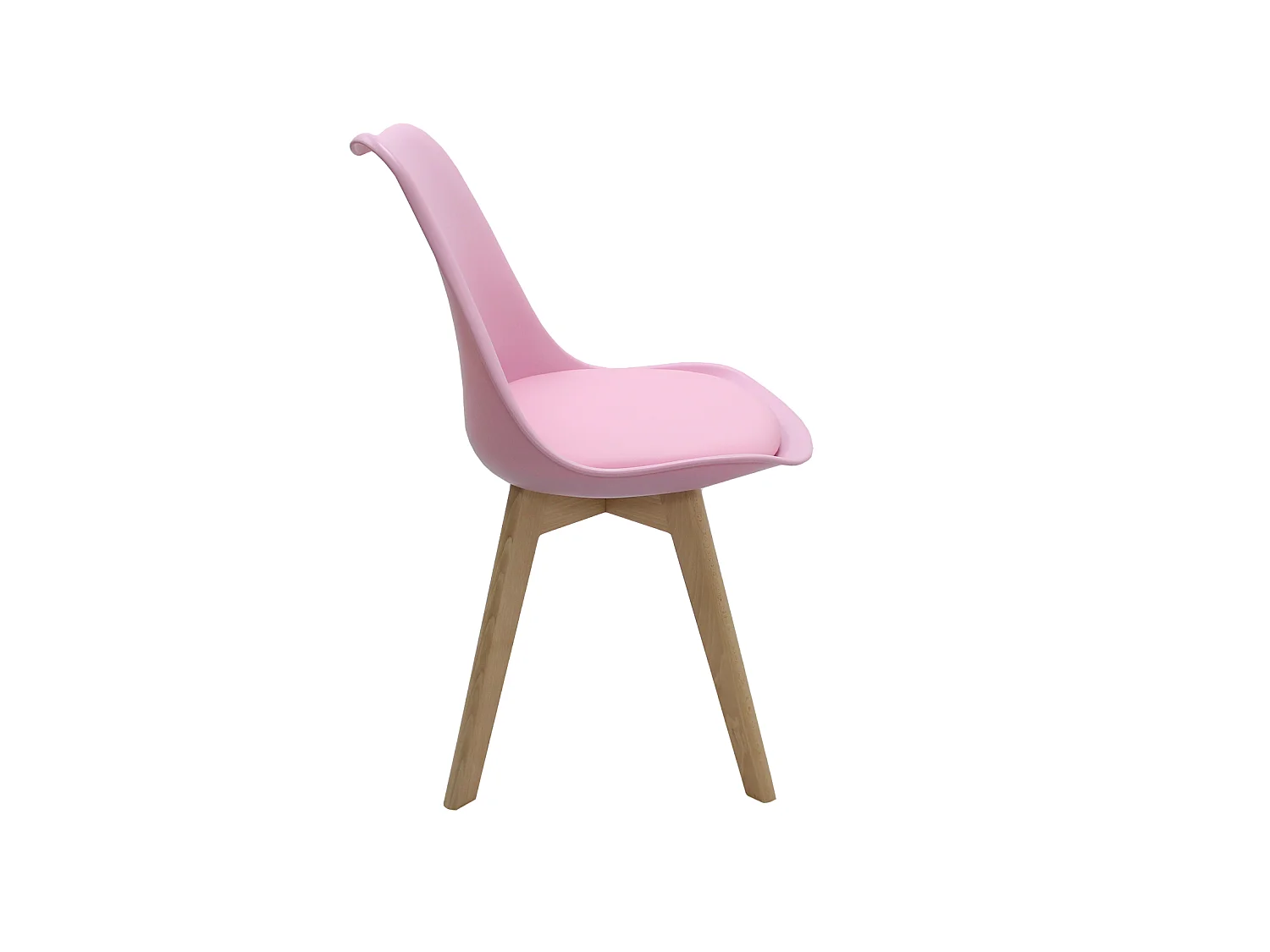 LORENZO - Lot de 6 Chaises Scandinaves - Assise Rembourrée - Rose
