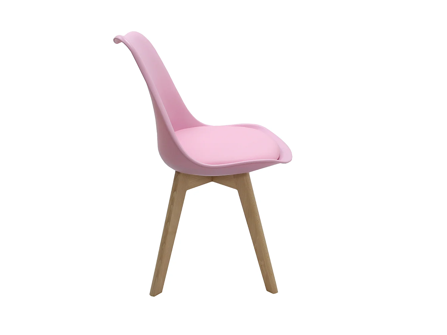 LORENZO - Lot de 6 Chaises Scandinaves - Assise Rembourrée - Rose