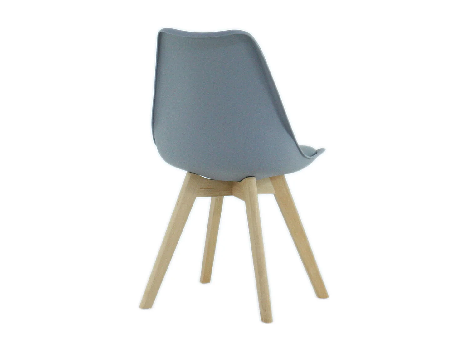 Ensemble de 6 chaises de salle à manger Lorenzo avec siège en similicuir élégant et pieds en bois massif - Parfait pour la salle à manger, le salon - Gris