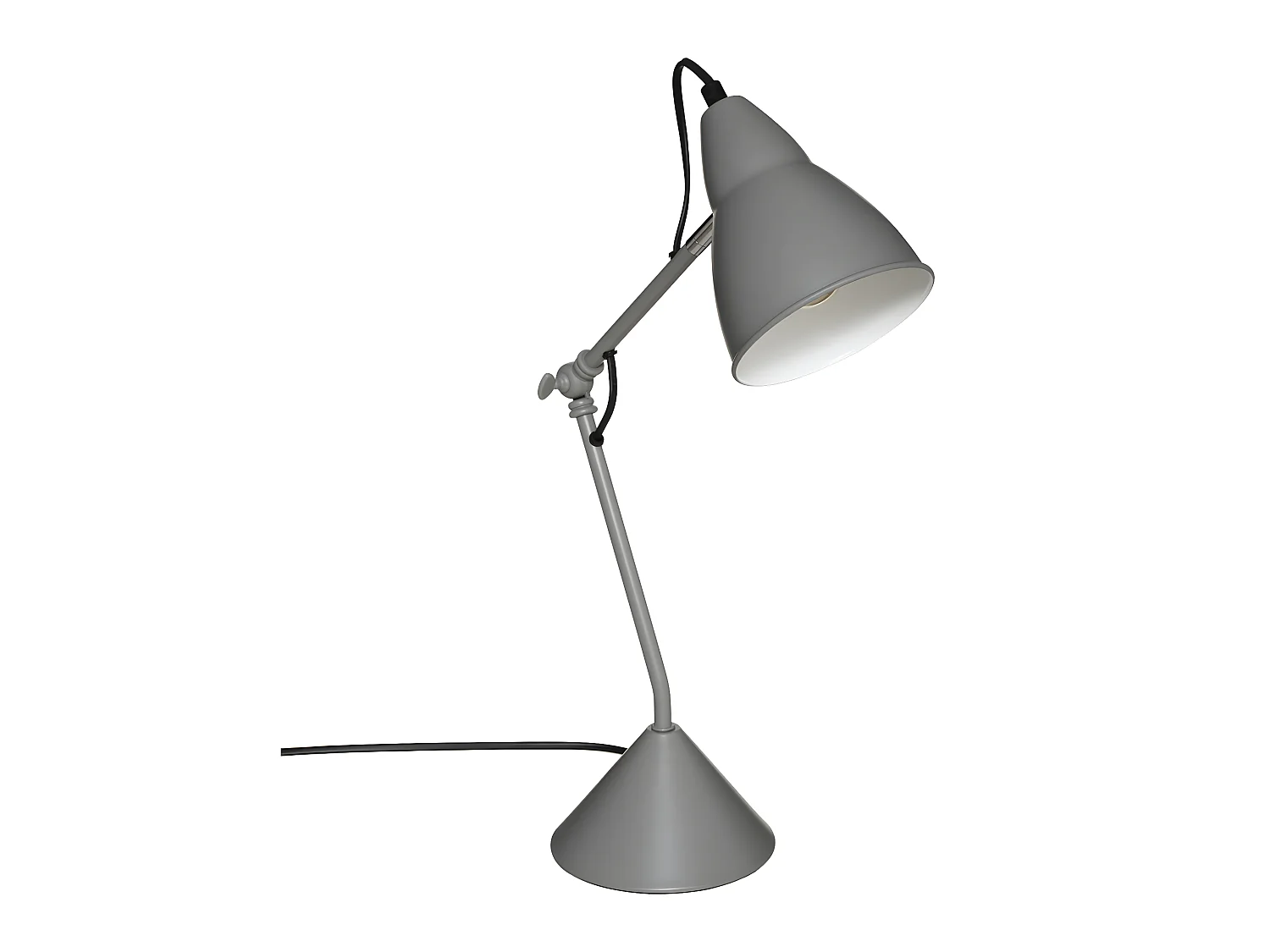 Lampe en métal Gris réglable en hauteur H 62 cm