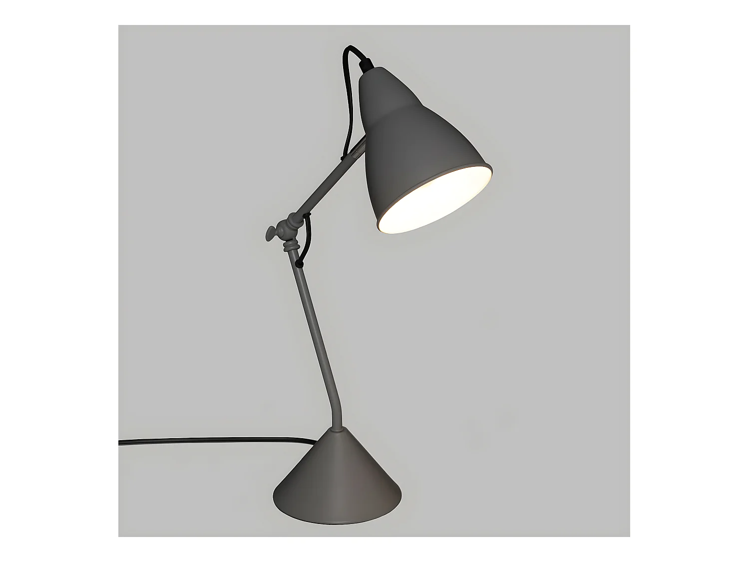 Lampe en métal Gris réglable en hauteur H 62 cm