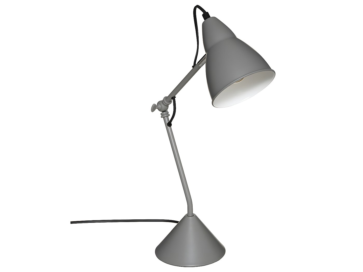 Lampe De Bureau / Chevet Métal Orange – Spot Orientable 40W – Style 60s/80s – Occasion