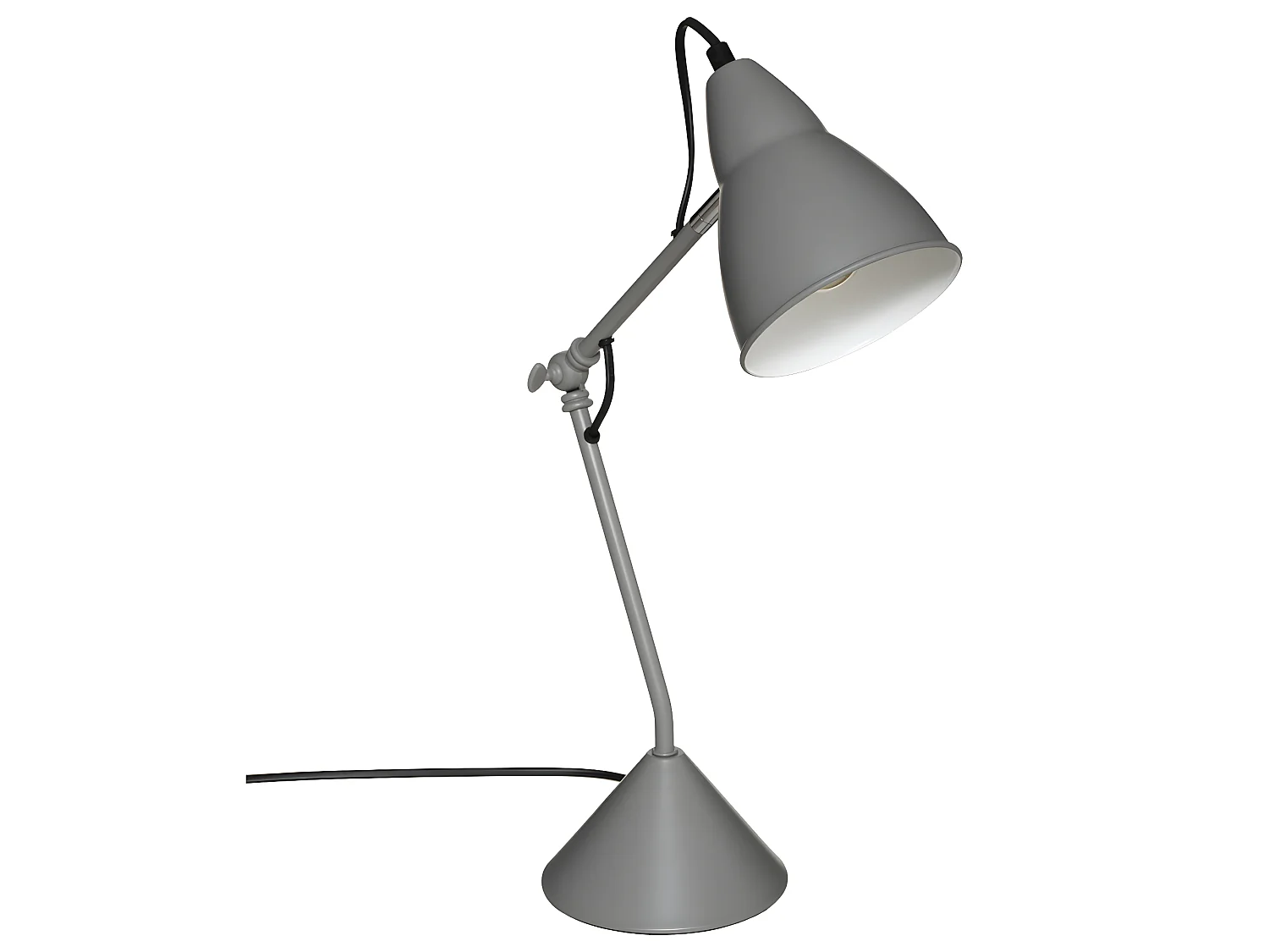 Lampe en métal Gris réglable en hauteur H 62 cm