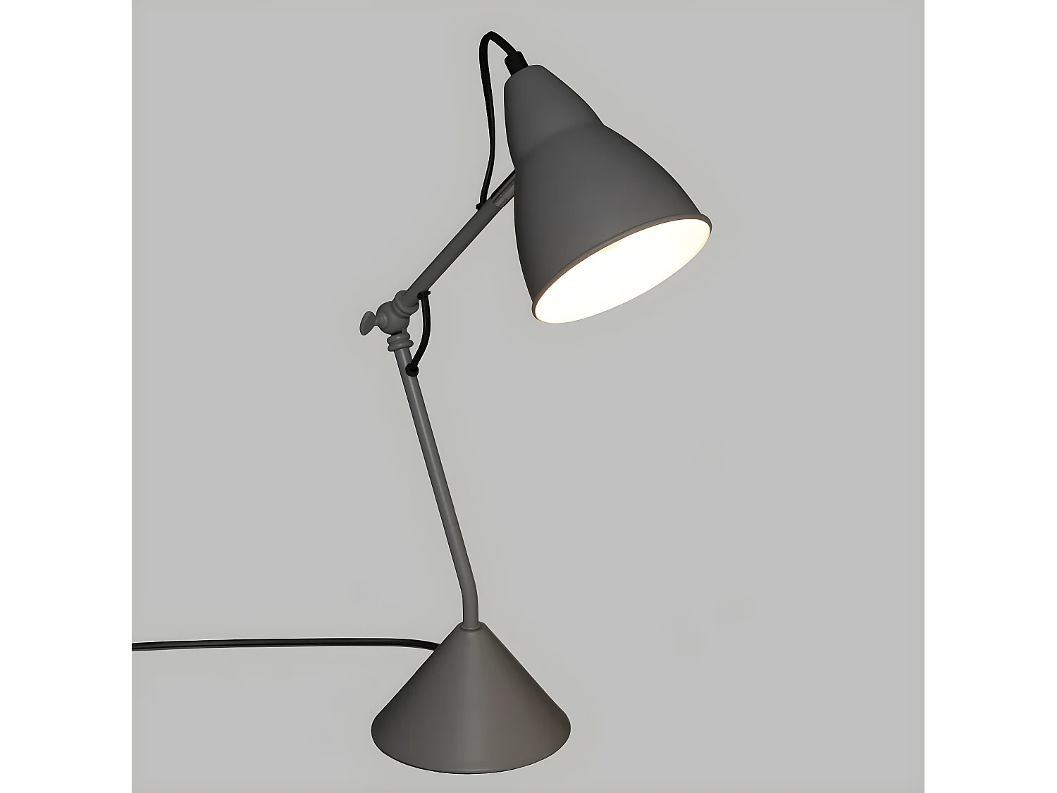 Lampe en métal Gris réglable en hauteur H 62 cm