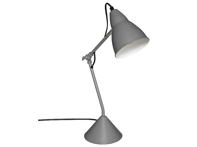 Lampe en métal Gris réglable en hauteur H 62 cm