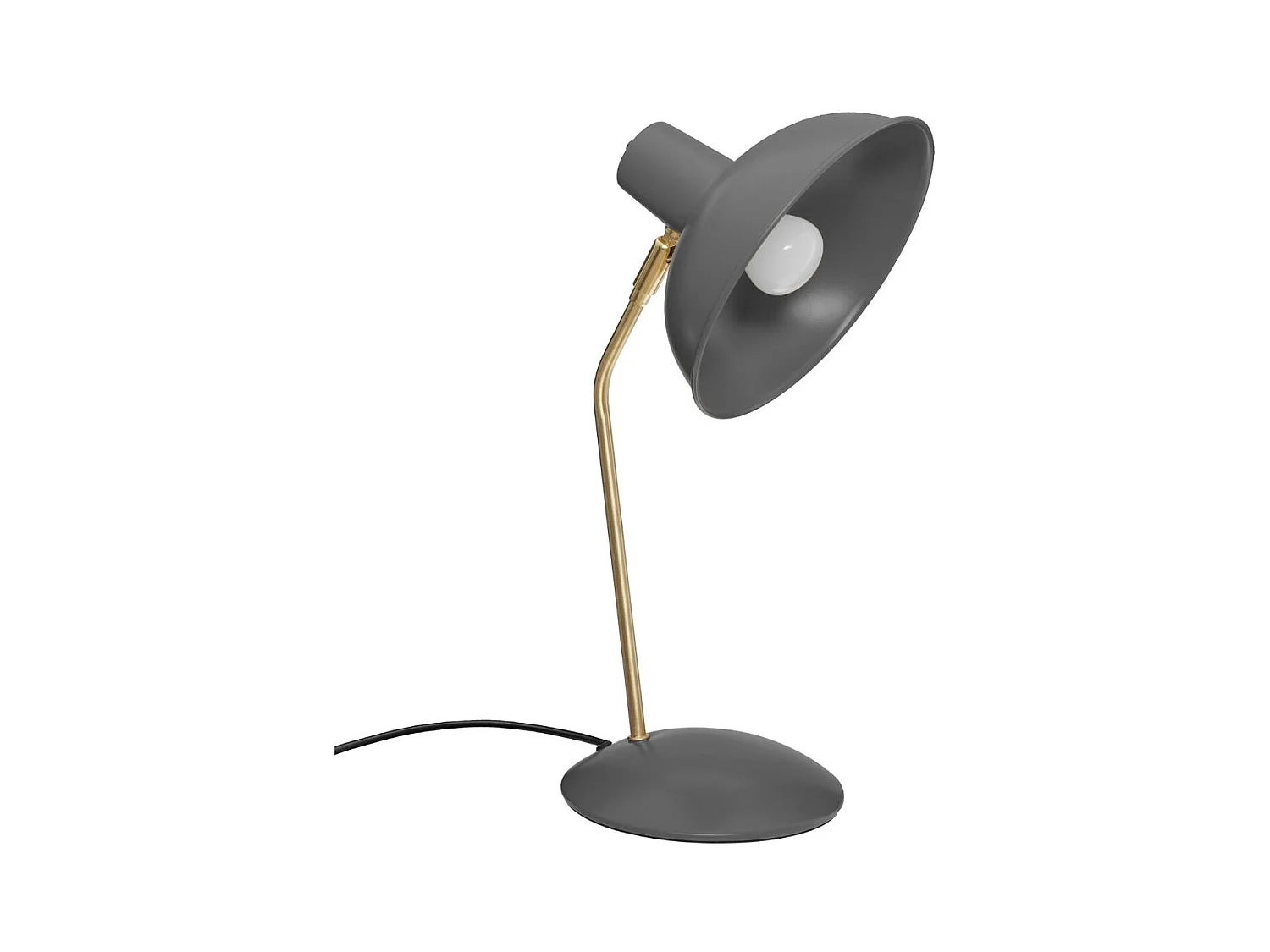 Lampe de bureau en métal Gris H 38 cm