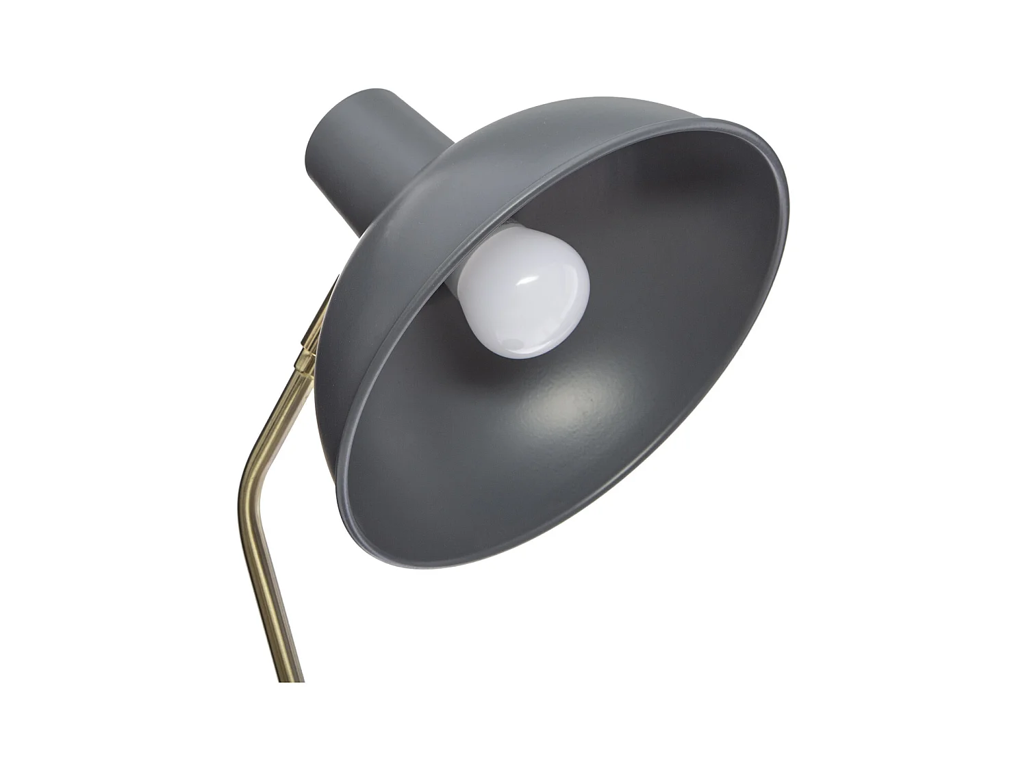 Lampe de bureau en métal Gris H 38 cm