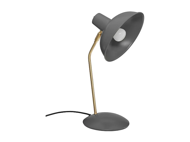 Lampe de bureau en métal Gris H 38 cm
