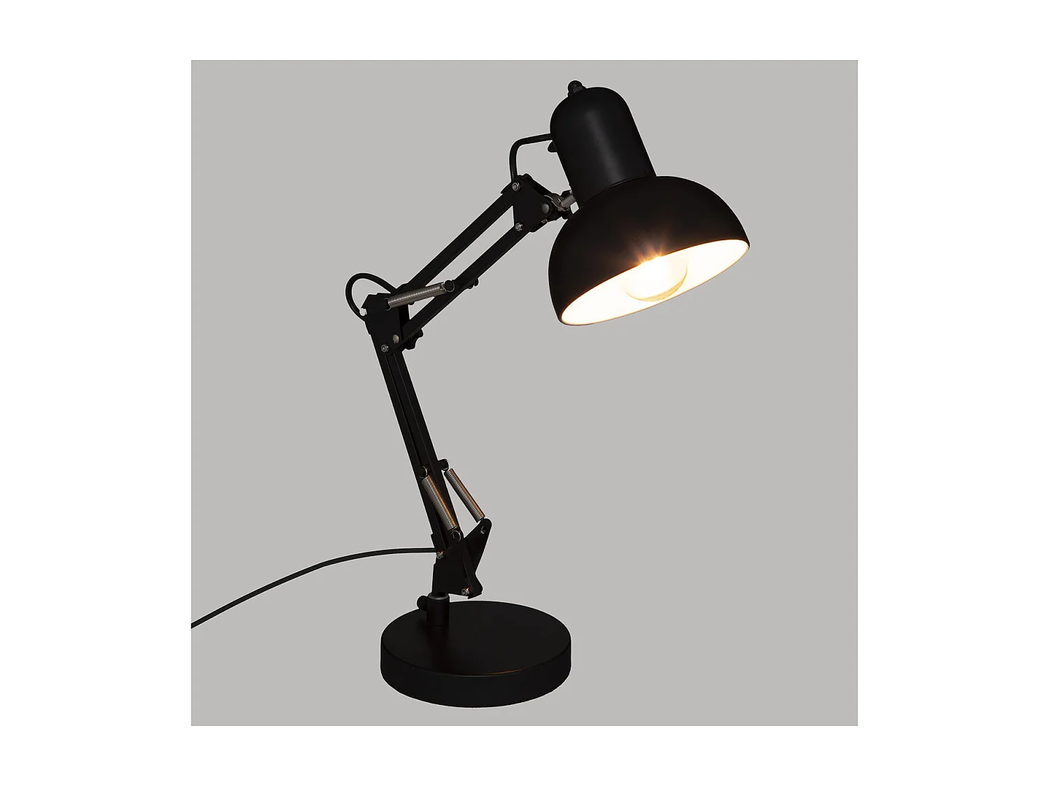 Lampe architecte en Métal Noir H 55.8 cm Lampe style industriel