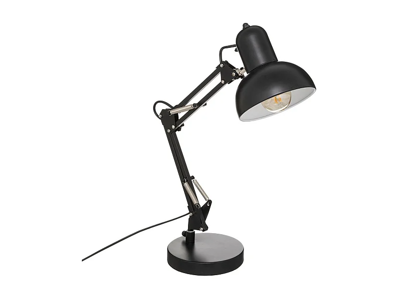 Lampe architecte en Métal Noir H 55.8 cm Lampe style industriel