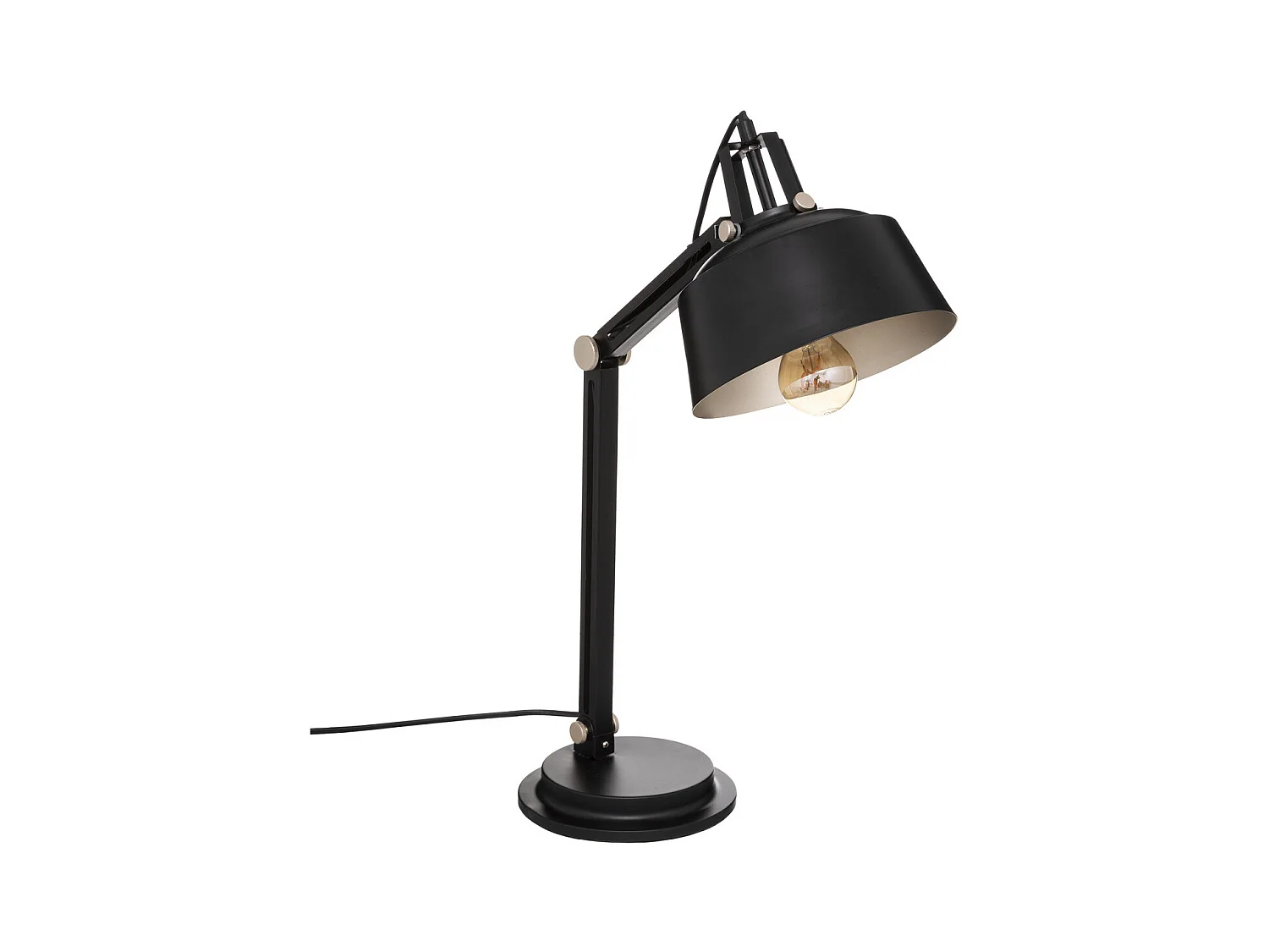 Lampe de bureau en Métal Noir H 55.8 cm Lampe style industriel