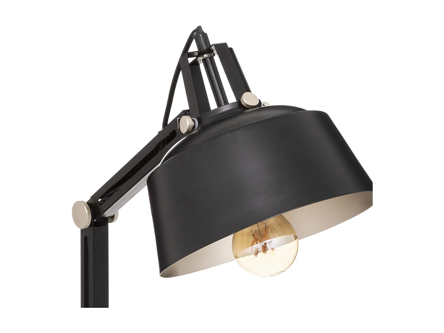 Lampe de bureau en Métal Noir H 55.8 cm Lampe style industriel