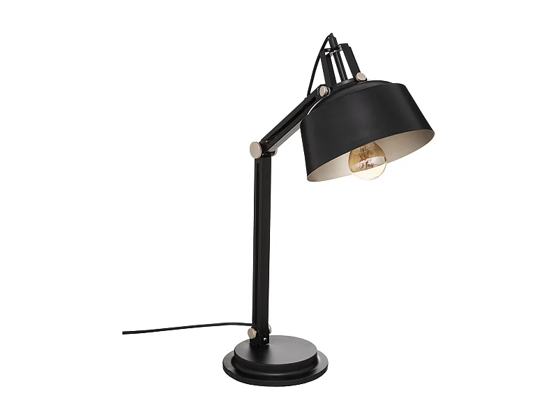 Lampe de bureau en Métal Noir H 55.8 cm Lampe style industriel