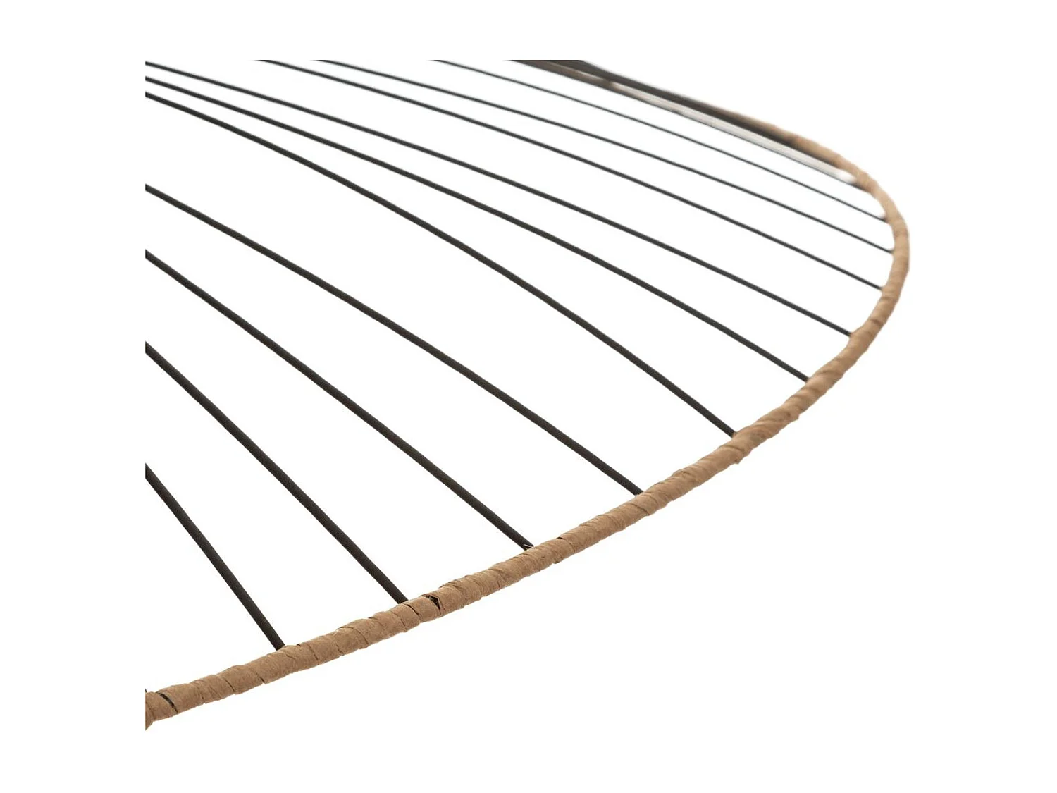 Design-Hängelampe aus Metall und Raphia d. 69,5 x h. 17,5 cm