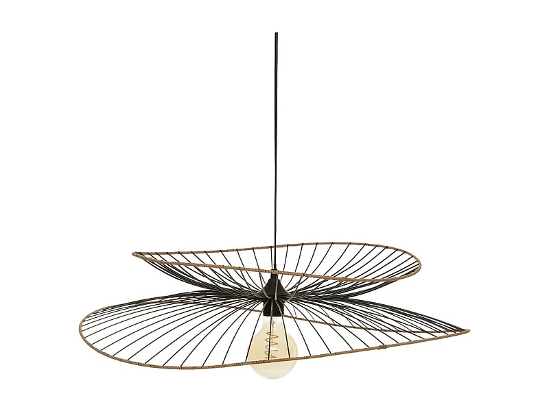 Luminaire Grande Suspension en Métal Noir D 69,5 cm
