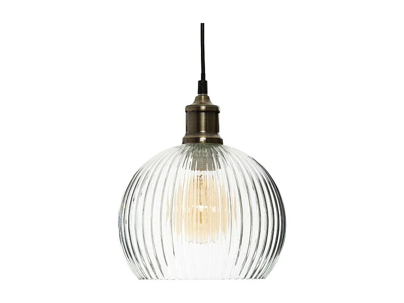 Luminaire Suspension en Verre texturé D 20 cm