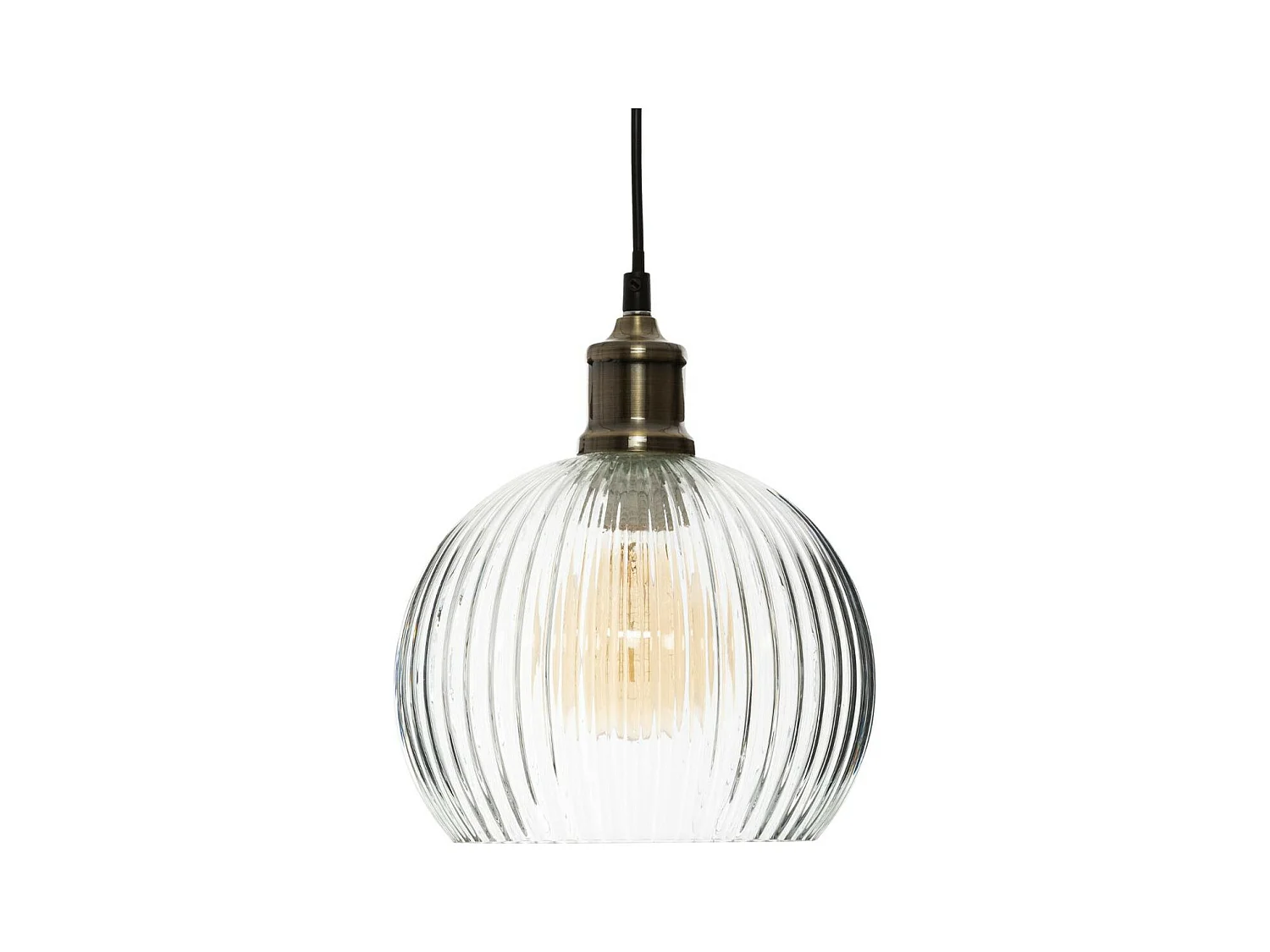 Luminaire Suspension en Verre texturé D 20 cm