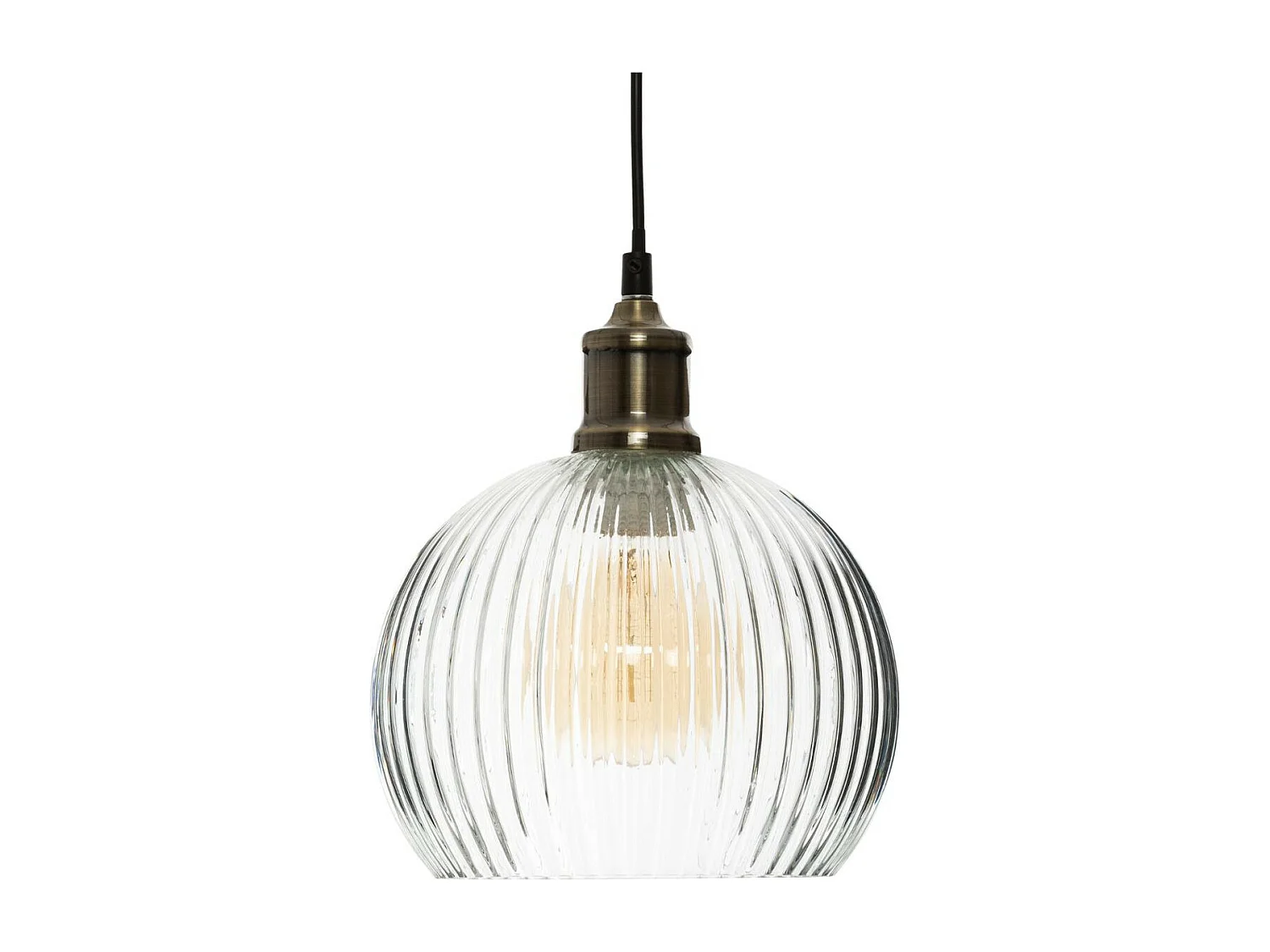 Luminaire Suspension en Verre texturé D 20 cm