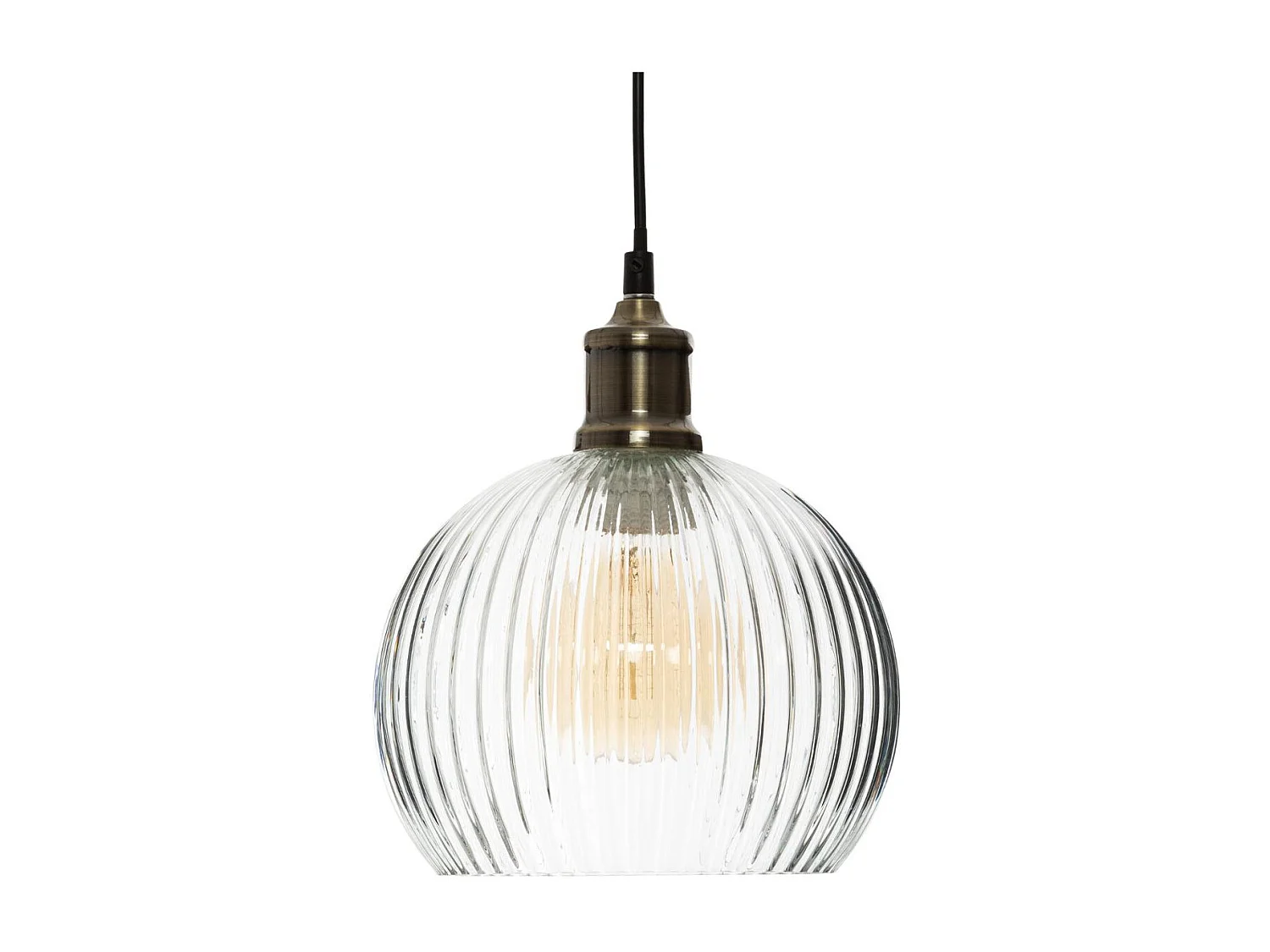 Luminaire Suspension en Verre texturé D 20 cm