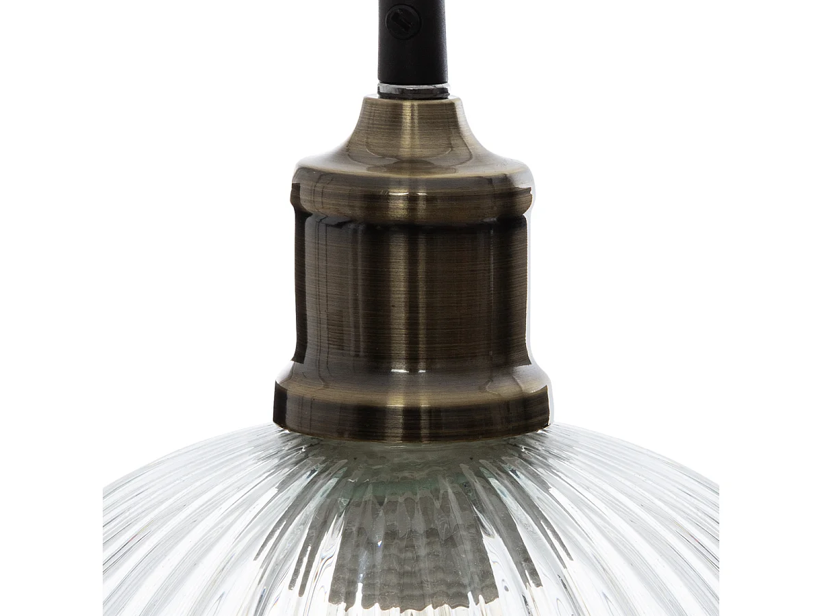 Luminaire Suspension en Verre texturé D 20 cm