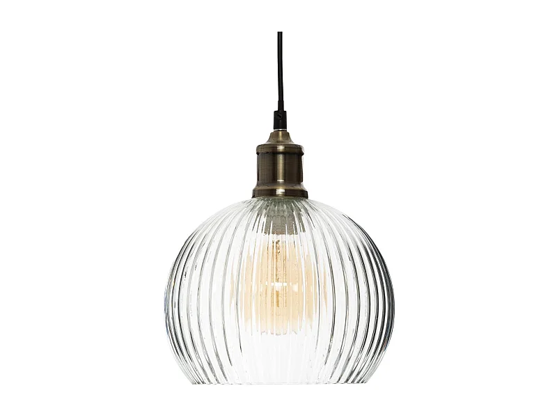 Luminaire Suspension en Verre texturé D 20 cm