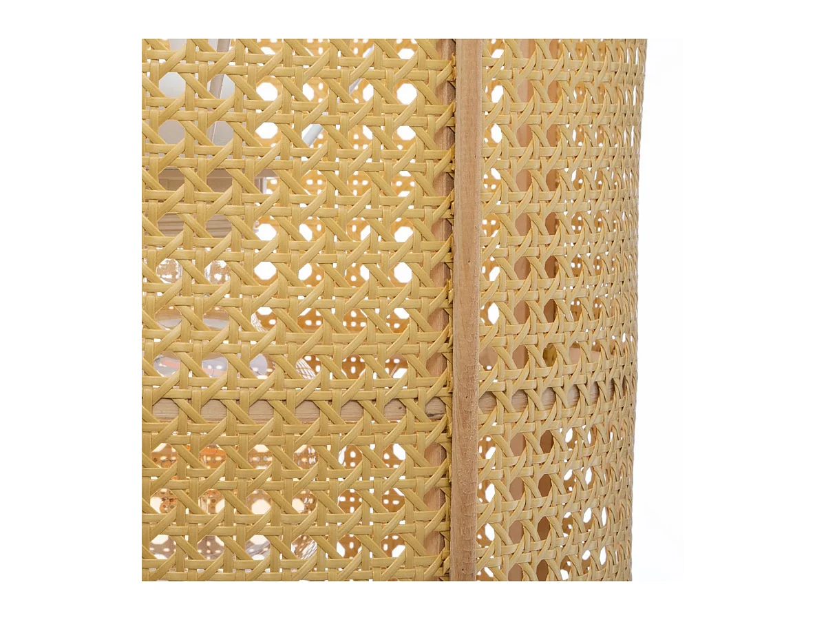 Luminaire Suspension Cannage en Bambou et Rattan D 28 cm