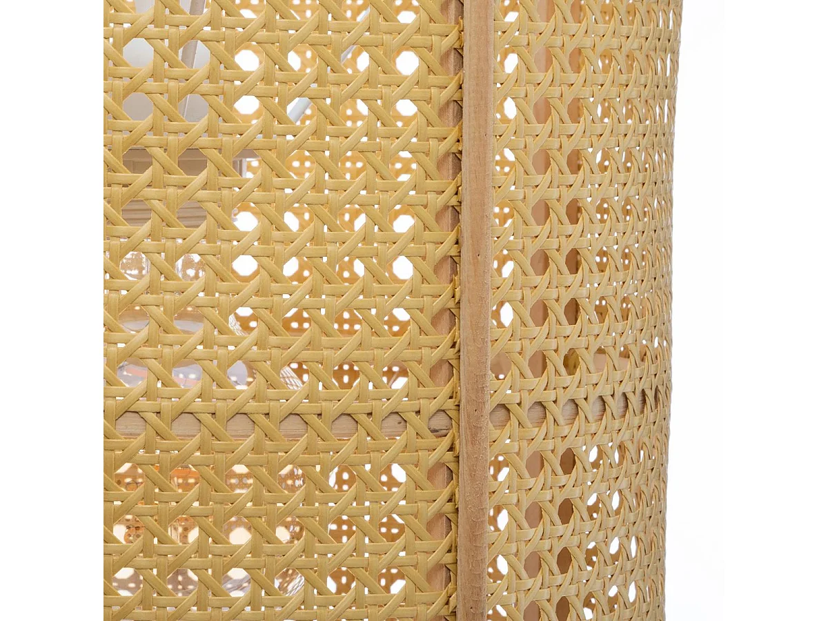 Luminaire Suspension Cannage en Bambou et Rattan D 28 cm