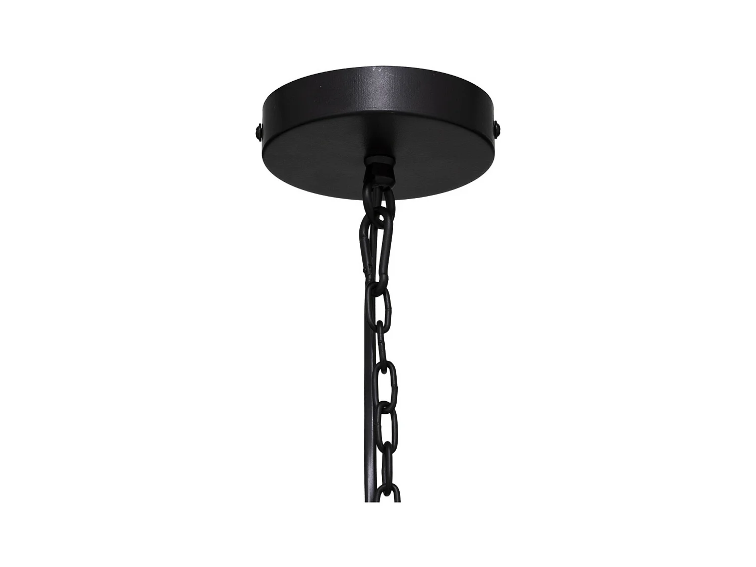 Luminaire Suspension en Métal Noir et Bois D 23 cm
