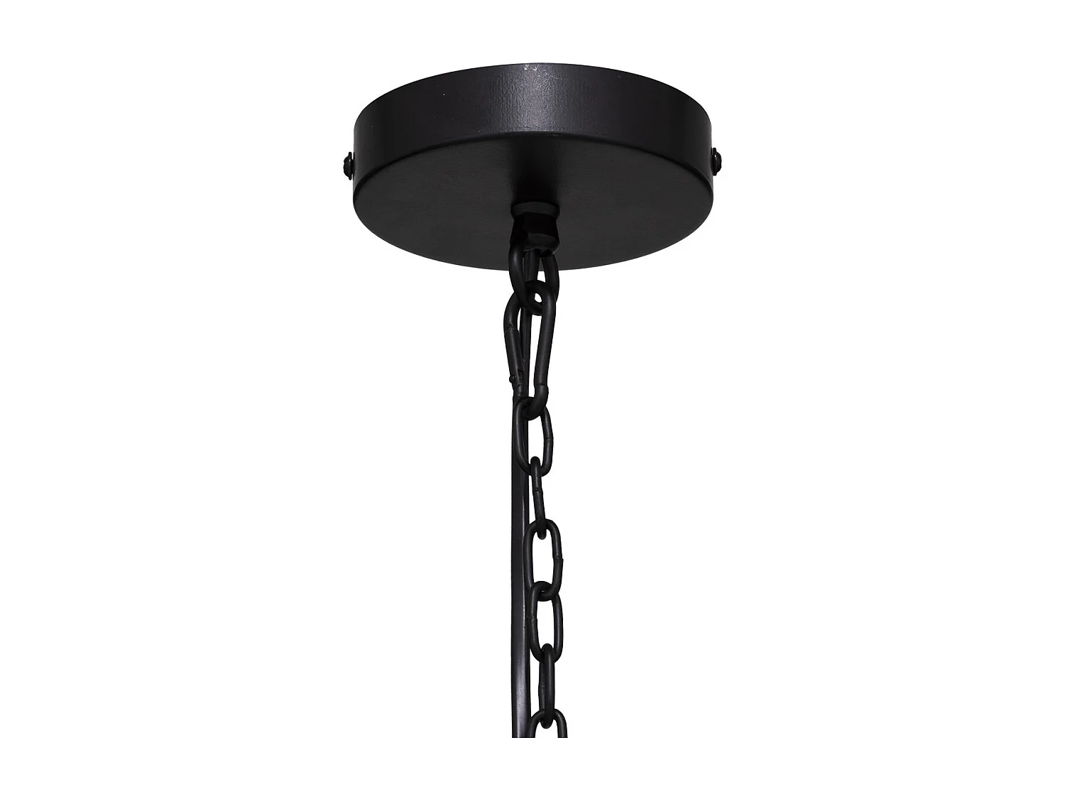 Luminaire Suspension en Métal Noir et Bois D 23 cm