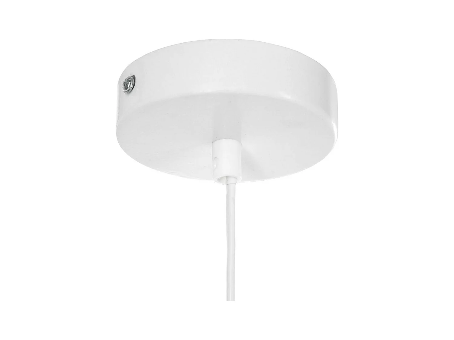Luminaire Suspension en Bois et Métal Blanc D 32 cm