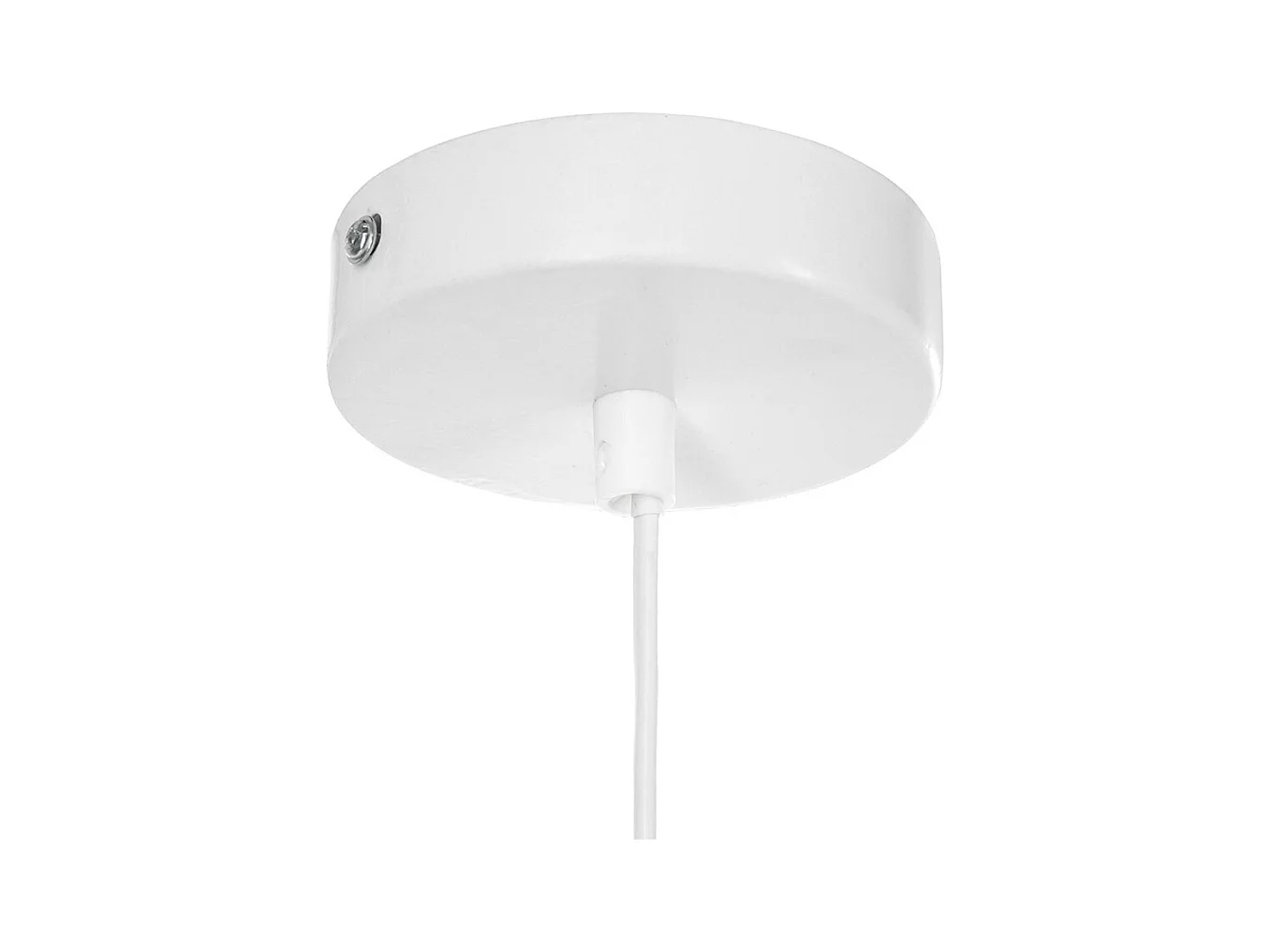 Luminaire Suspension en Bois et Métal Blanc D 32 cm