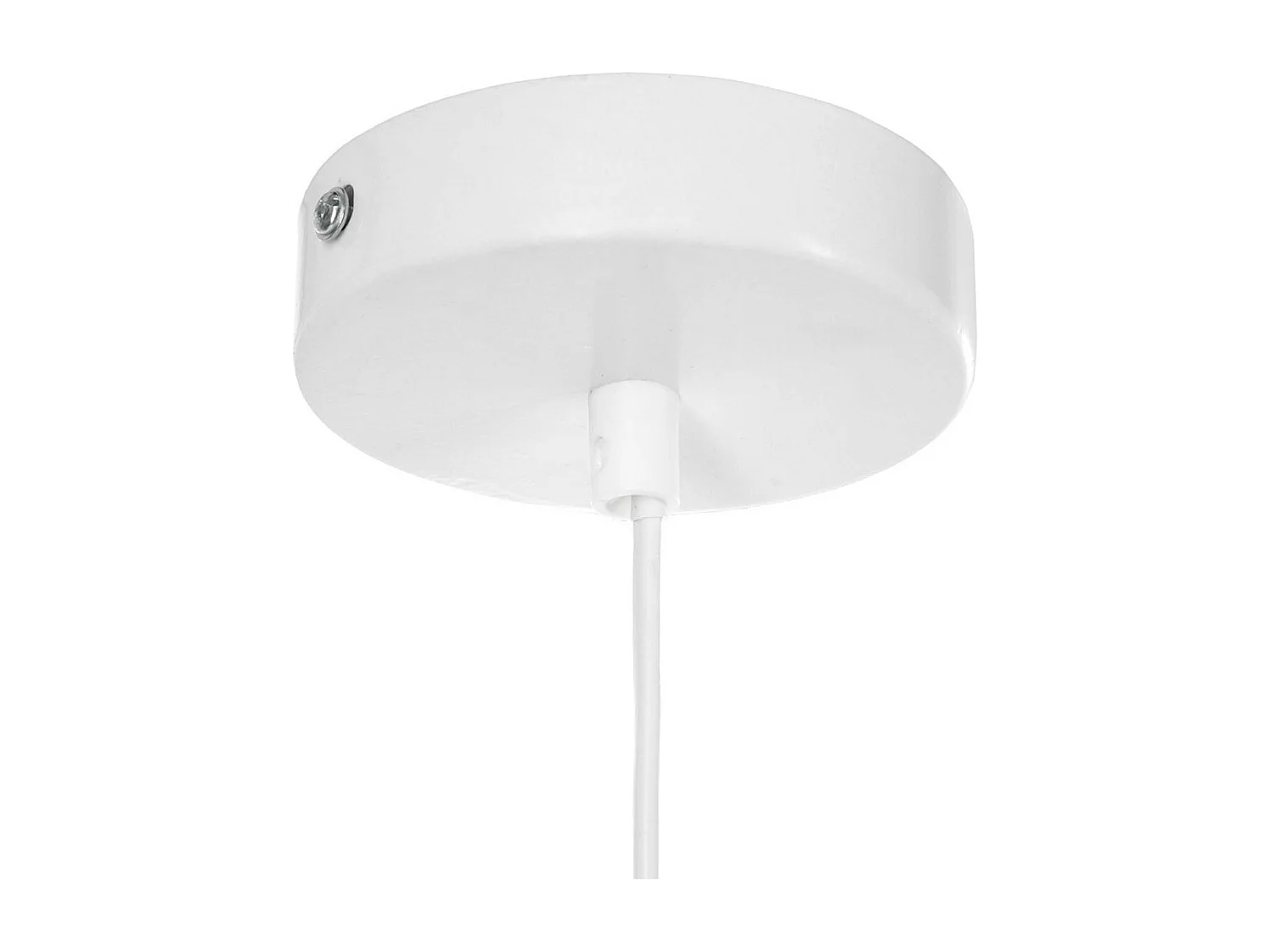 Luminaire Suspension en Bois et Métal Blanc D 32 cm