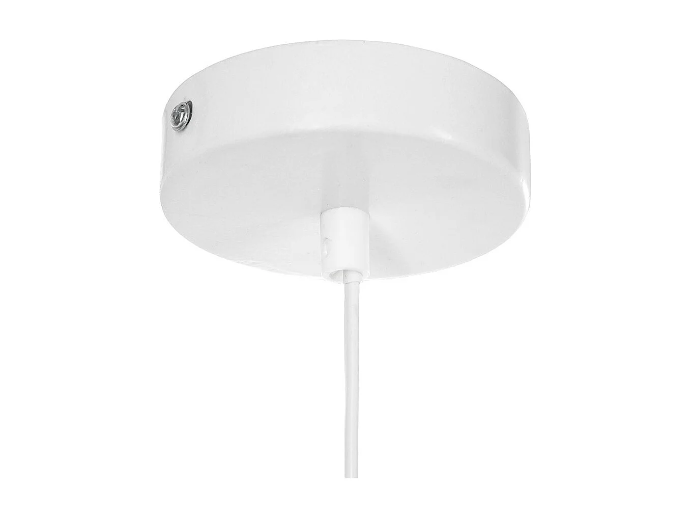 Luminaire Suspension en Bois et Métal Blanc D 32 cm