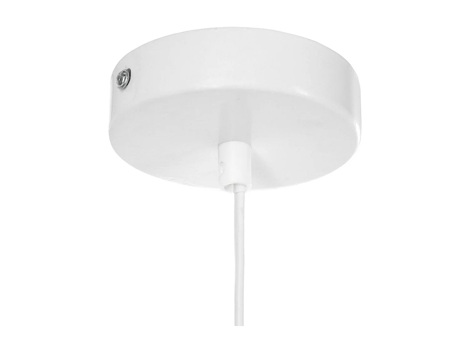 Luminaire Suspension en Bois et Métal Blanc D 32 cm