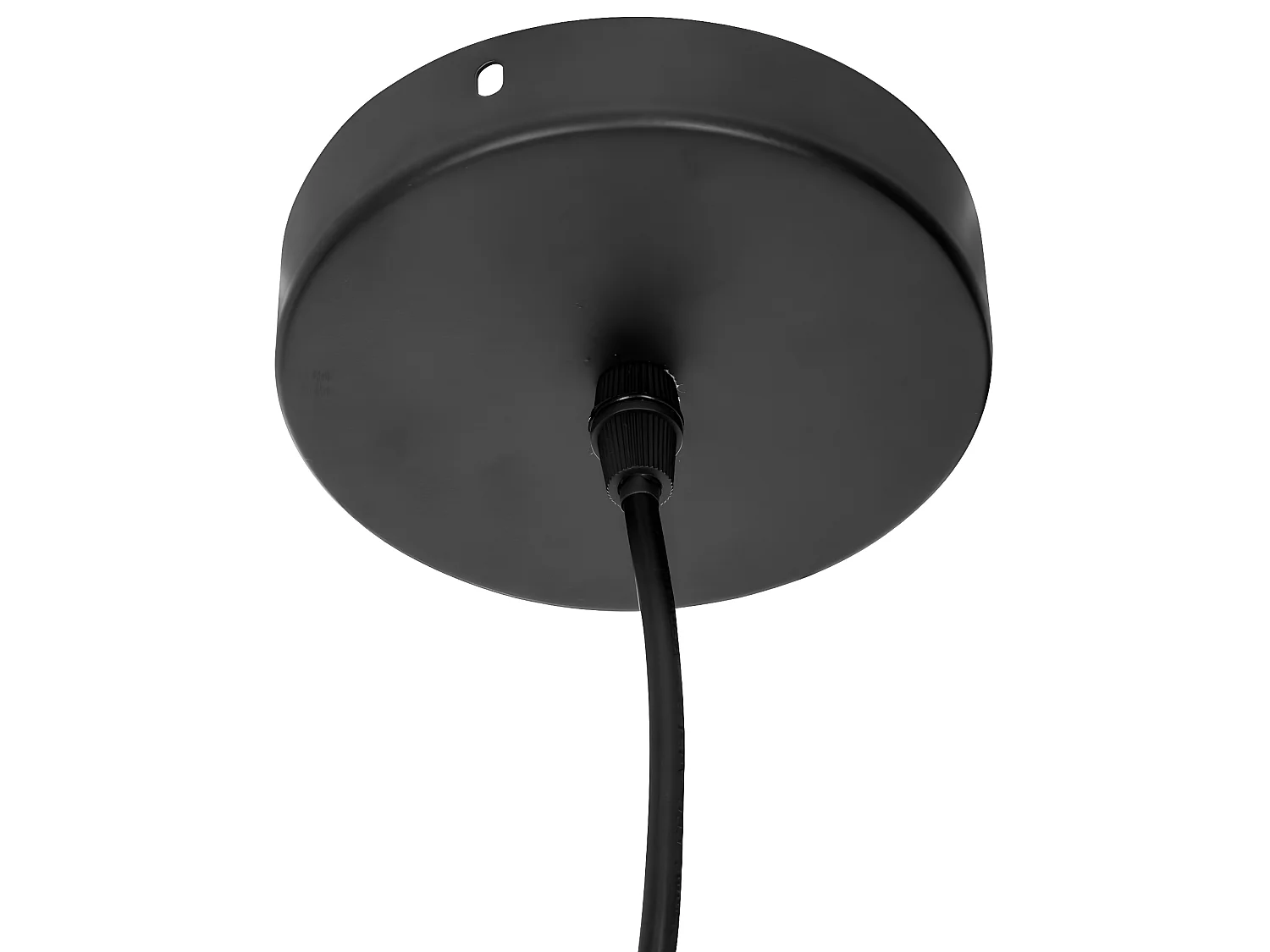 Luminaire Suspension Boule en Métal Noir D 25 cm