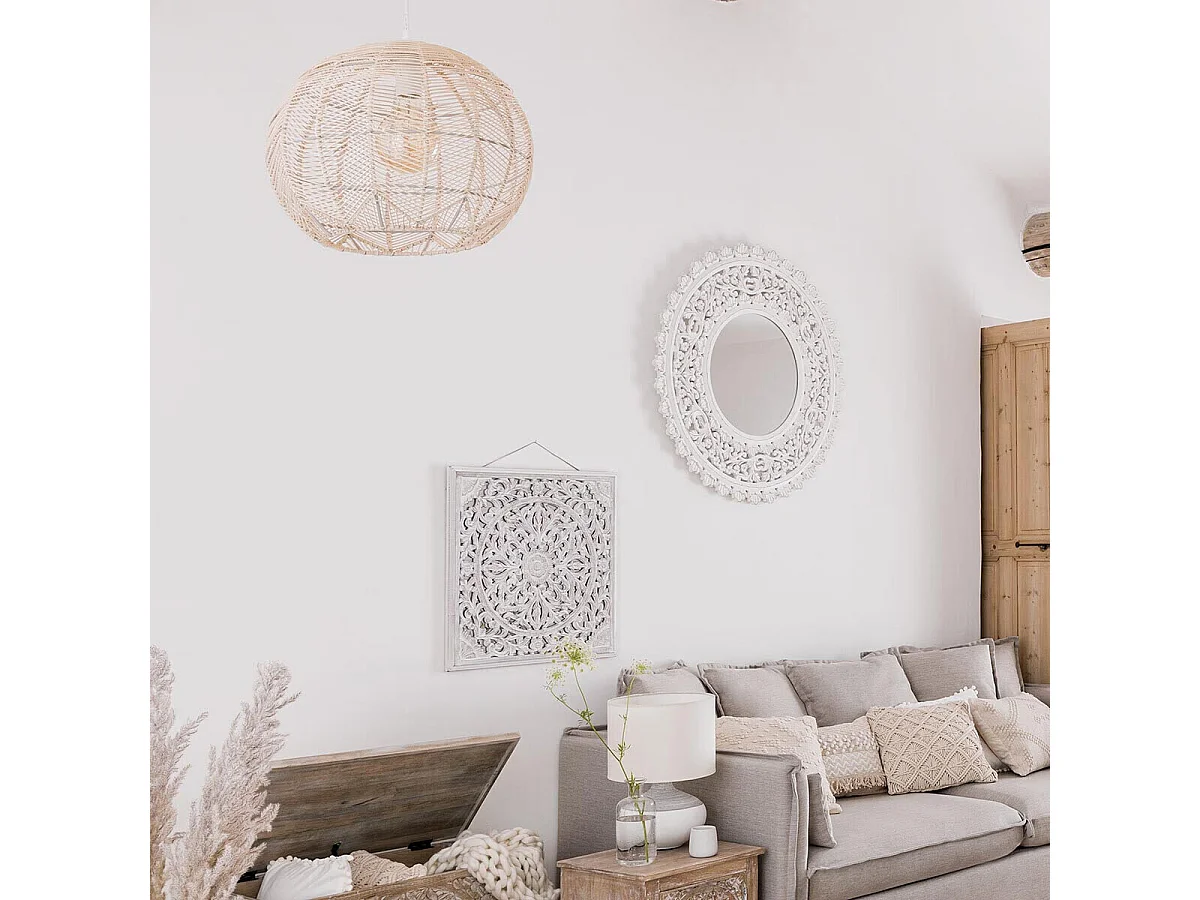 Luminaire Suspension en Rotin naturel D 38 cm