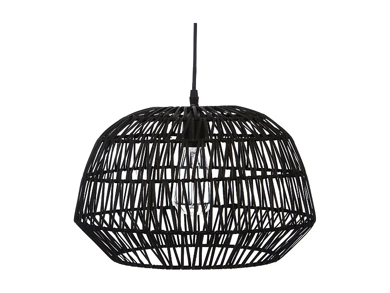 Luminaire Suspension en Rotin noir D 38 cm