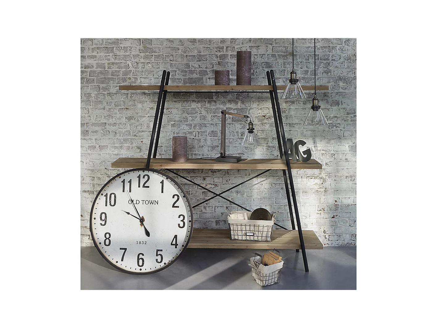 Luminaire Suspension Cône en Verre D 18 cm