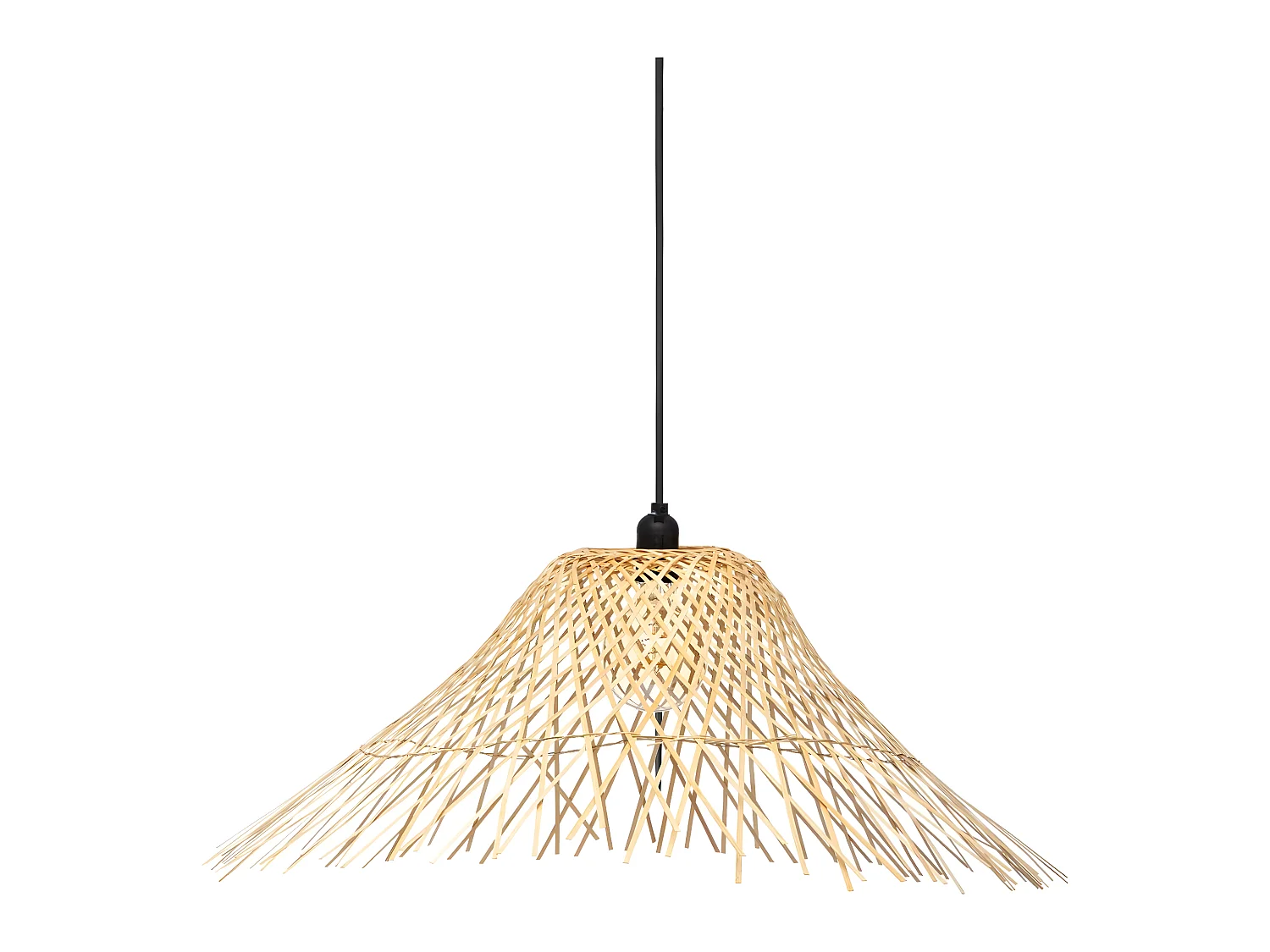 Grande Luminaire Suspension en Bambou naturel D 76 cm