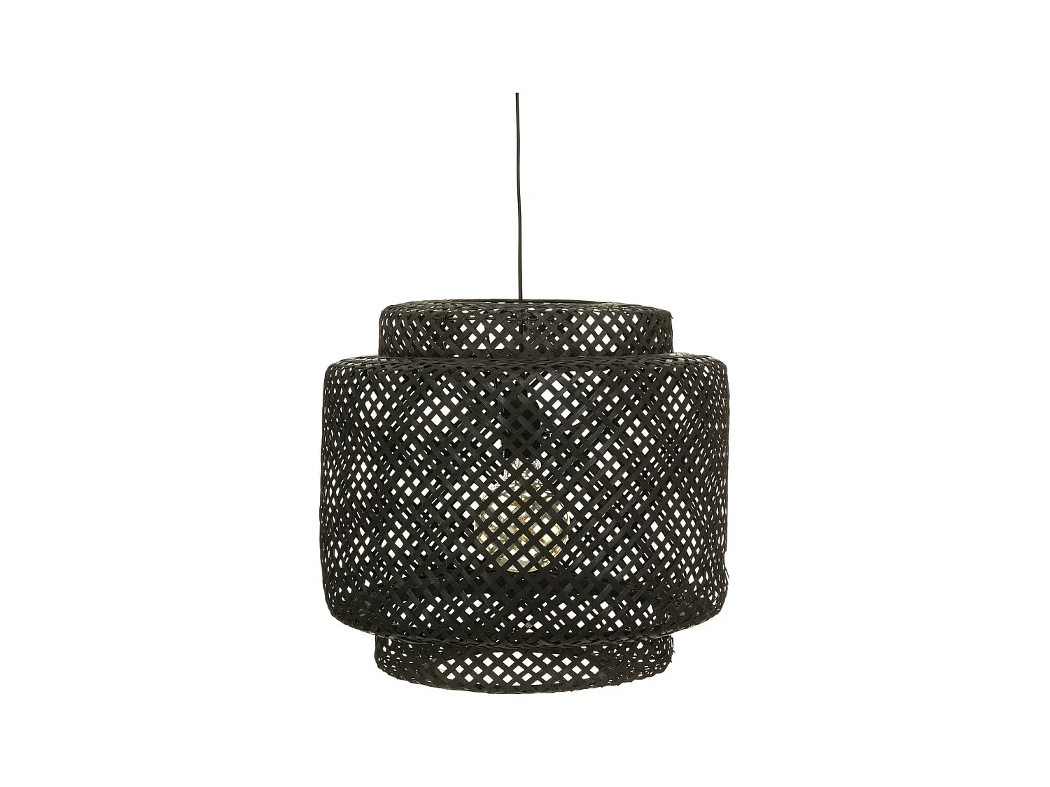 Luminaire Suspension en Bambou Noir D 40 cm