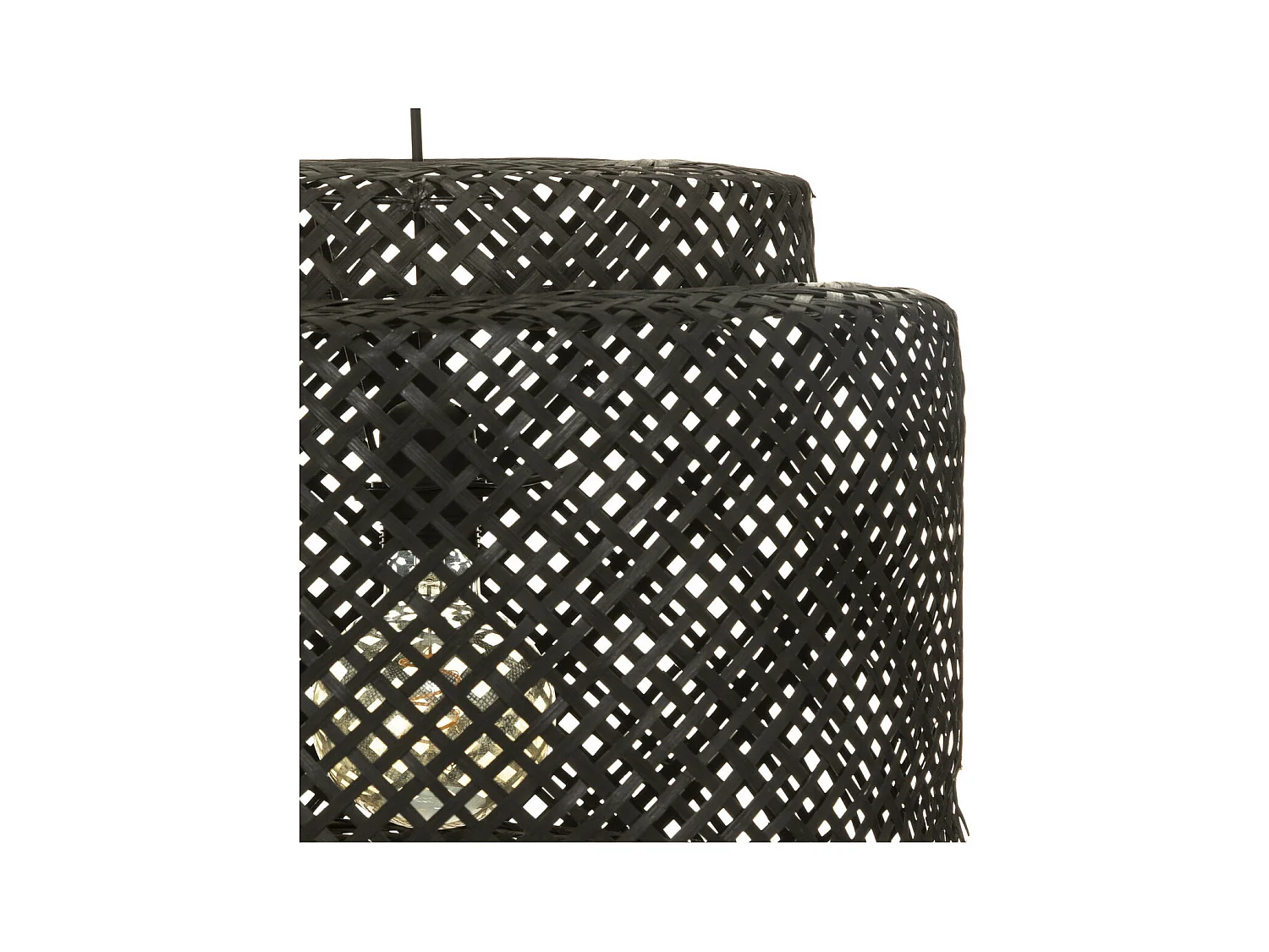 Luminaire Suspension en Bambou Noir D 40 cm