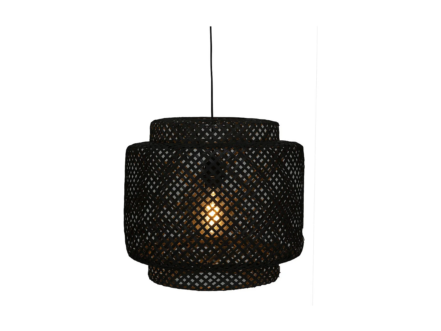 Luminaire Suspension en Bambou Noir D 40 cm