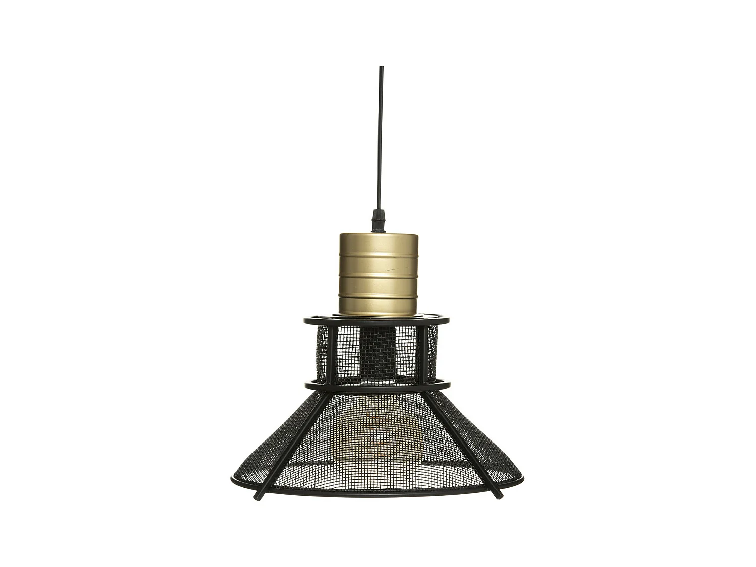 Luminaire Suspension en Métal Noir D 32 cm