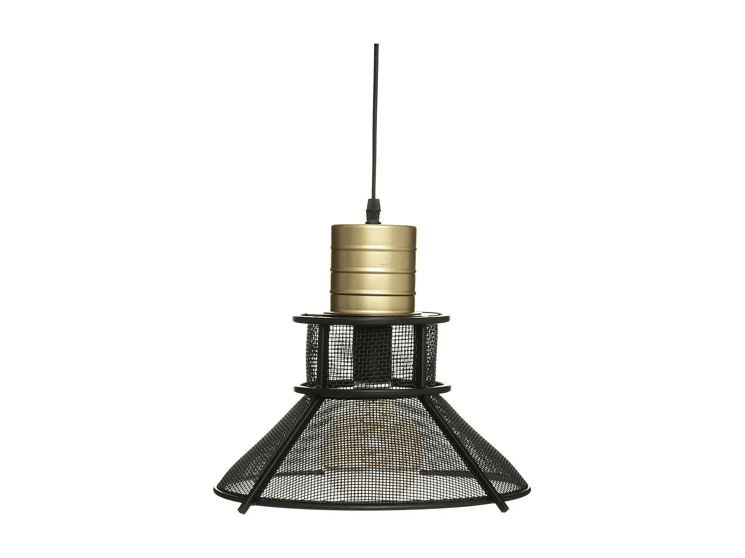 Luminaire Suspension en Métal Noir D 32 cm