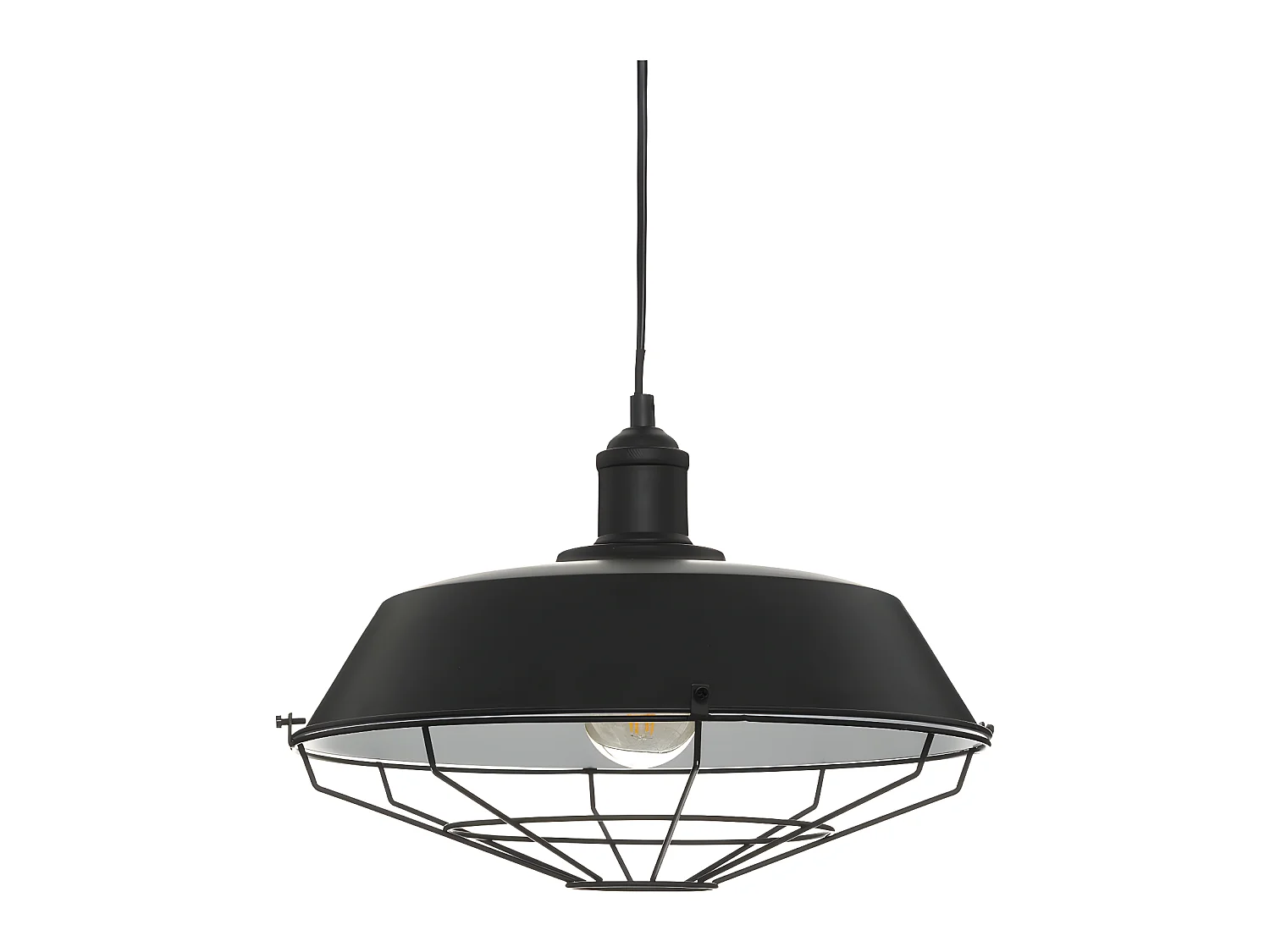 Luminaire Suspension en Métal Noir  D 35 cm