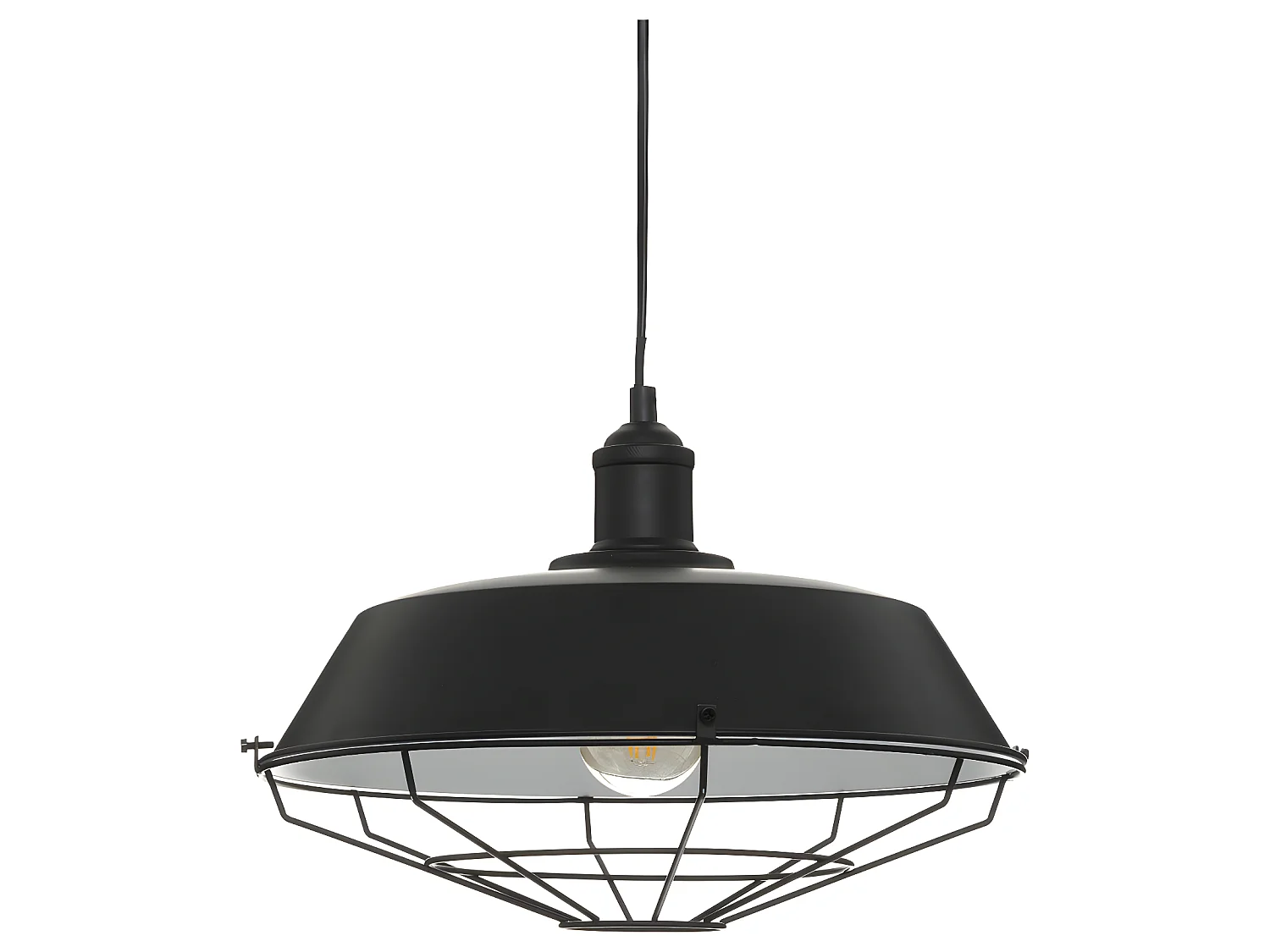 Luminaire Suspension en Métal Noir  D 35 cm