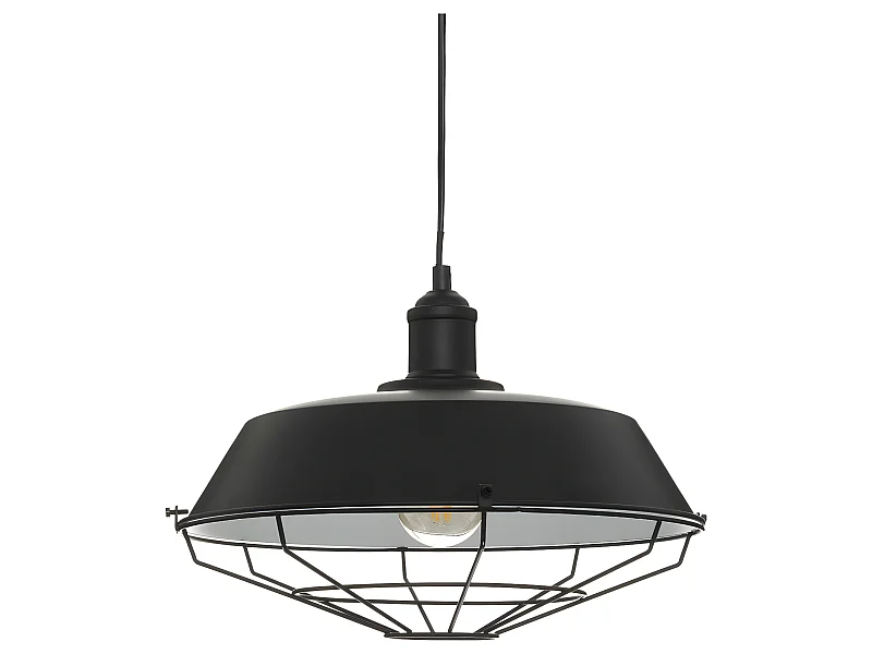 Luminaire Suspension en Métal Noir  D 35 cm