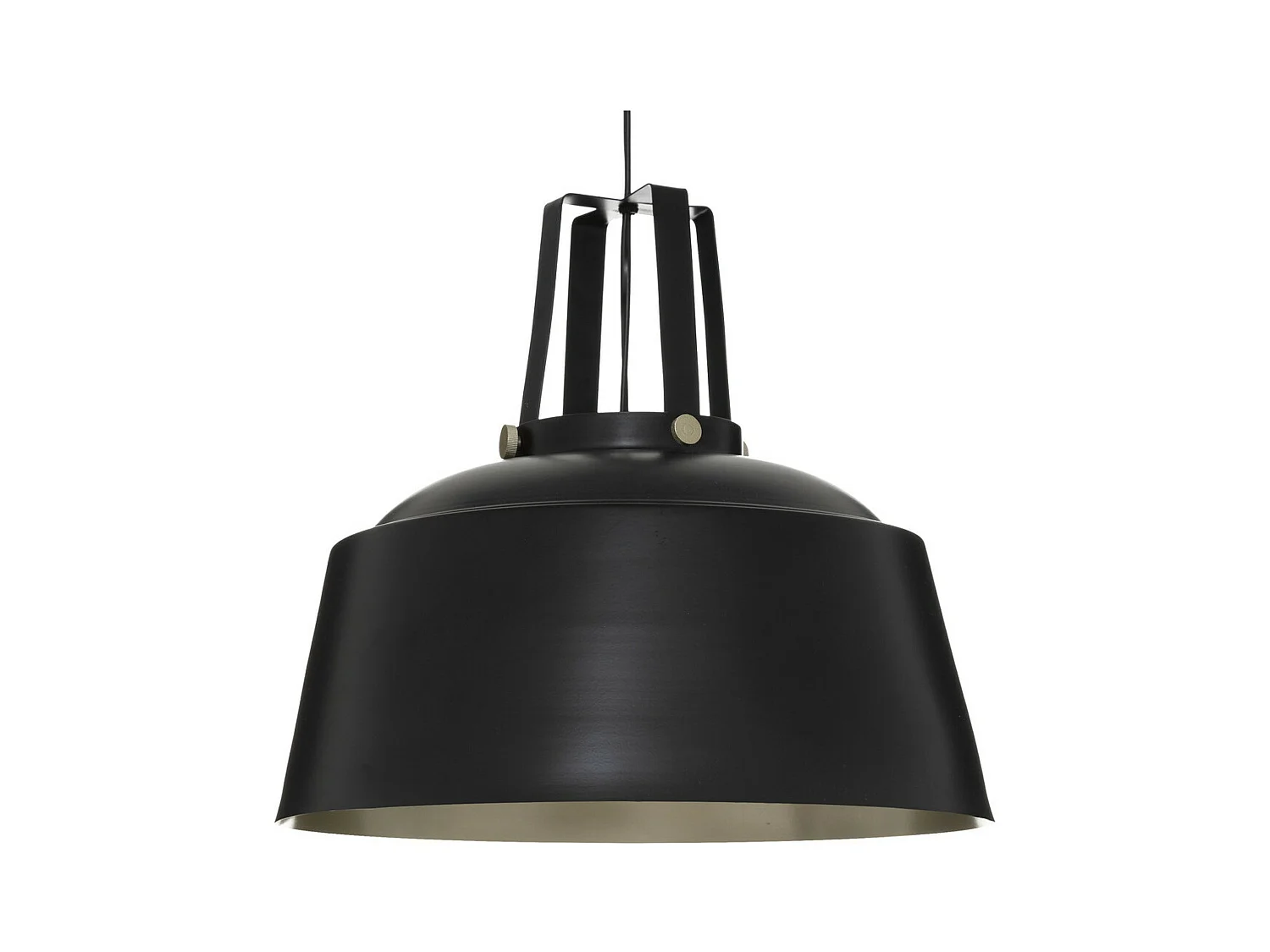 Luminaire Suspension en Métal Noir D 35 cm style industriel