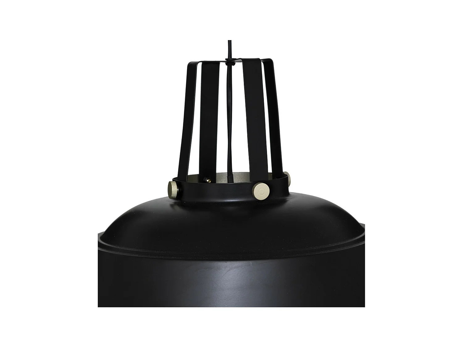 Luminaire Suspension en Métal Noir D 35 cm style industriel